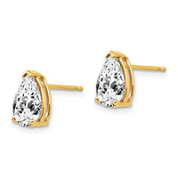 14k 9x6mm Pear Cubic Zirconia Earrings-XE82CZ
