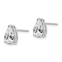 14k White Gold 9x6mm Pear Cubic Zirconia Earrings-XE82WCZ