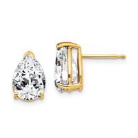 14k 10x7mm Pear Cubic Zirconia Earrings-XE83CZ