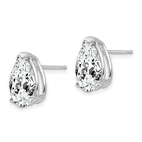 14k White Gold 12x8mm Pear Cubic Zirconia Earrings-XE84WCZ