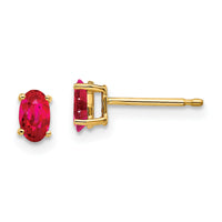 14k Ruby Post Earrings-XE85R-B
