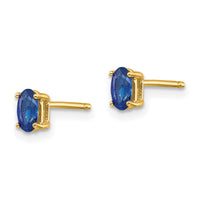 14k Sapphire Post Earrings-XE85S-B