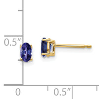 14k Tanzanite Post Earrings-XE85T-B