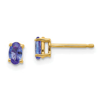 14k Tanzanite Post Earrings-XE85T-B