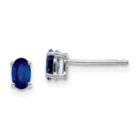 14k White Gold Sapphire Earrings-XE85WS-B