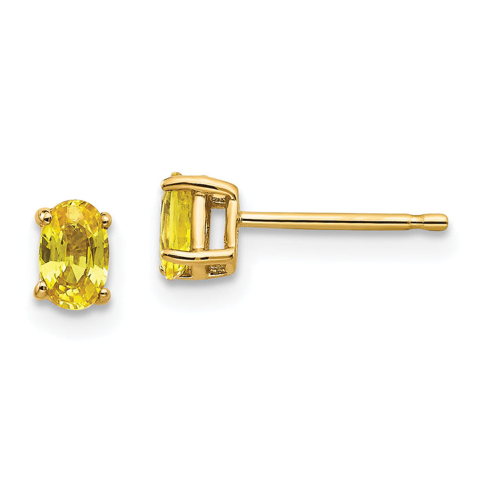 14k Yellow Sapphire Earrings-XE85YS-B