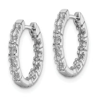 14k White Diamond Hinged Hoops Mountings-XE865W