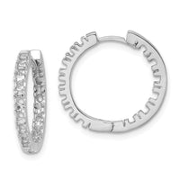 14k White Diamond Hinged Hoops Mountings-XE865W