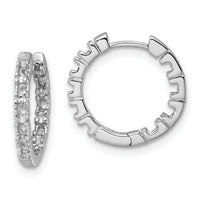 14k White Gold Diamond Hinged Hoop Mountings-XE866W