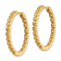 14k Diamond Hinged Hoops Mountings-XE867