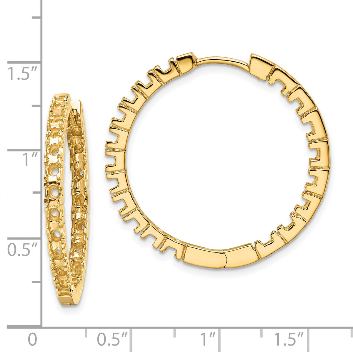 14k Diamond Hinged Hoops Mountings-XE867