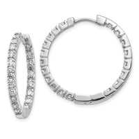 14k White Diamond Hinged Hoops Mountings-XE867W