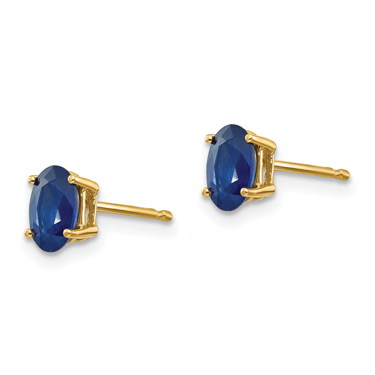 14k Sapphire Post Earrings-XE86S-B