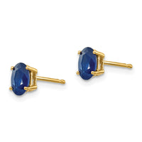 14k Sapphire Post Earrings-XE86S-B