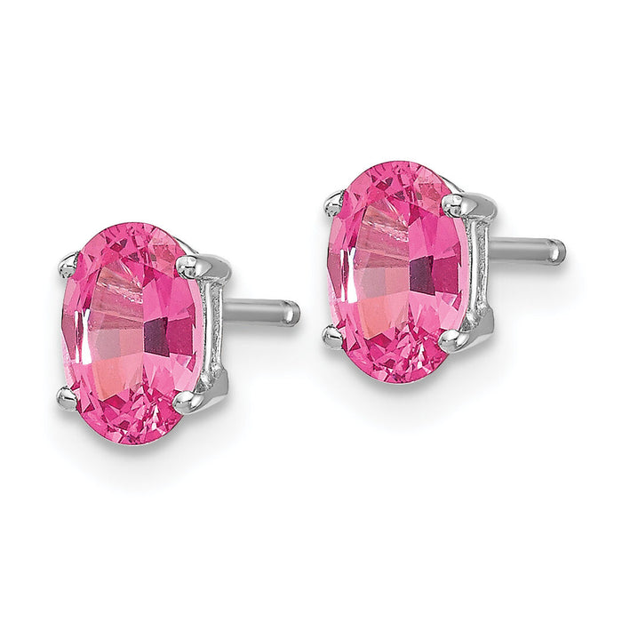 14k White Gold Pink Spinel Earrings-XE86WSK-A