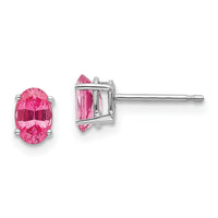 14k White Gold Pink Spinel Earrings-XE86WSK-A