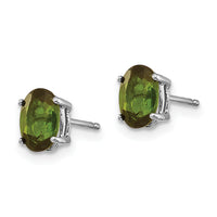 14k White Gold Green Tourmaline Earrings-XE87WGT-B