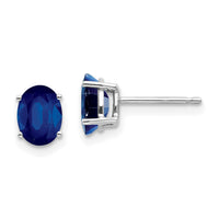 14k White Gold Sapphire Earrings-XE87WS-B
