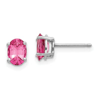 14k White Gold Pink Spinel Earrings-XE87WSK-A