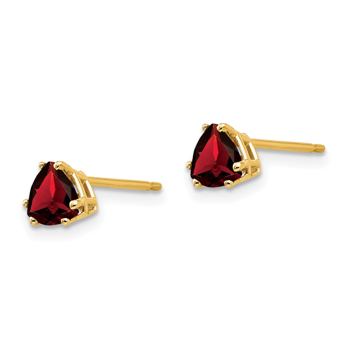 14k 5mm Trillion Garnet Earrings-XE93GA