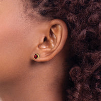 14k 5mm Trillion Garnet Earrings-XE93GA