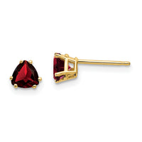 14k 5mm Trillion Garnet Earrings-XE93GA