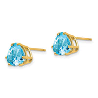 14k 8mm Trillion Blue Topaz Earrings-XE96BT