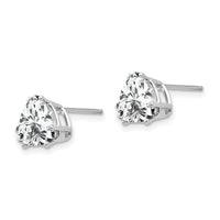 14k White Gold 8mm Trillion Cubic Zirconia Earrings-XE96WCZ