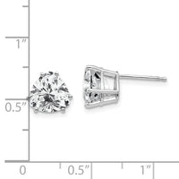14k White Gold 8mm Trillion Cubic Zirconia Earrings-XE96WCZ
