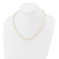 14k 4-8mm White Freshwater Cultured Pearl Graduated Necklace-XF373-18