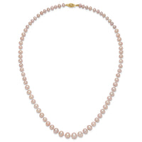 14k 4-8mm Purple Freshwater Cultured Pearl Graduated Necklace-XF388-18