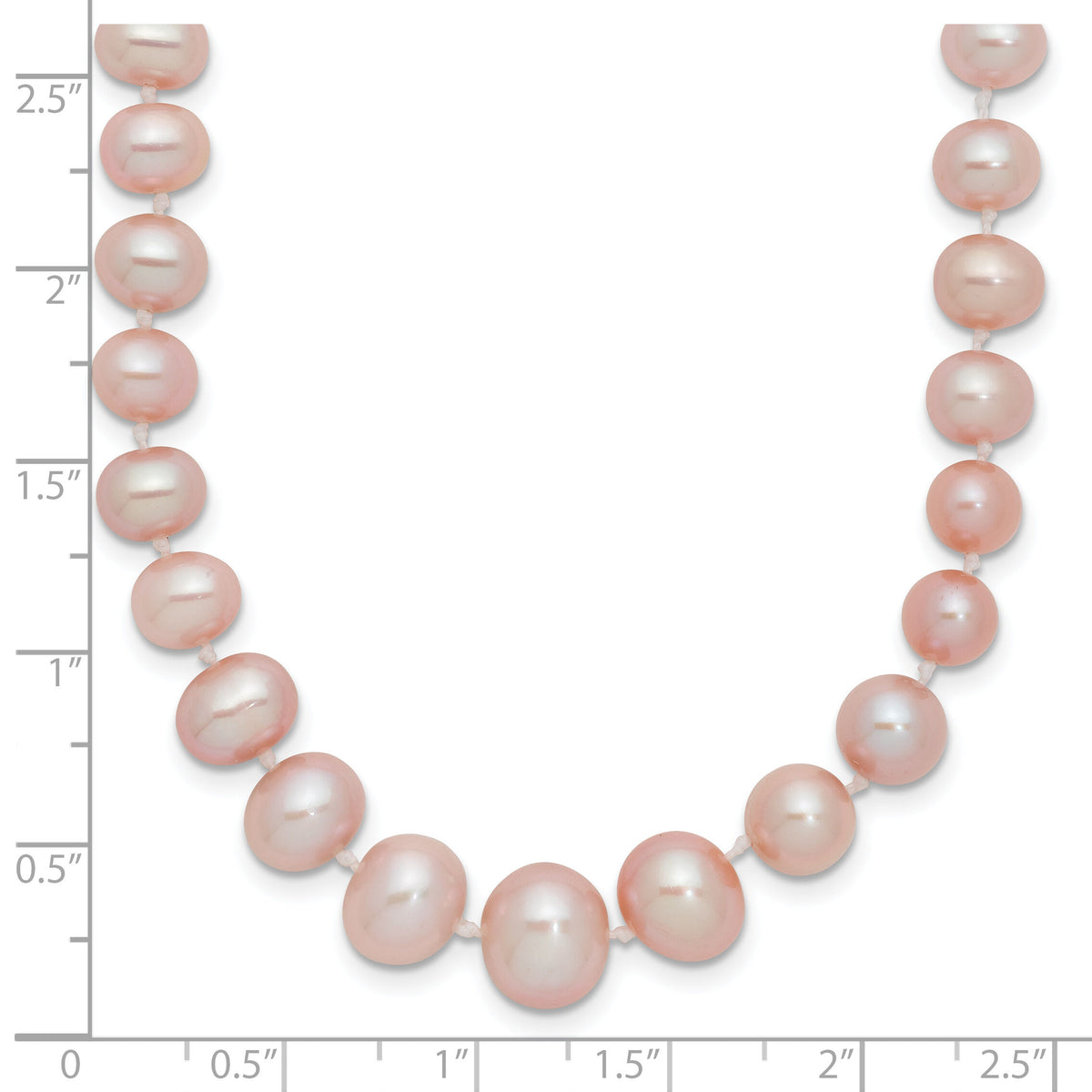 14k 4-8mm Purple Freshwater Cultured Pearl Graduated Necklace-XF388-18