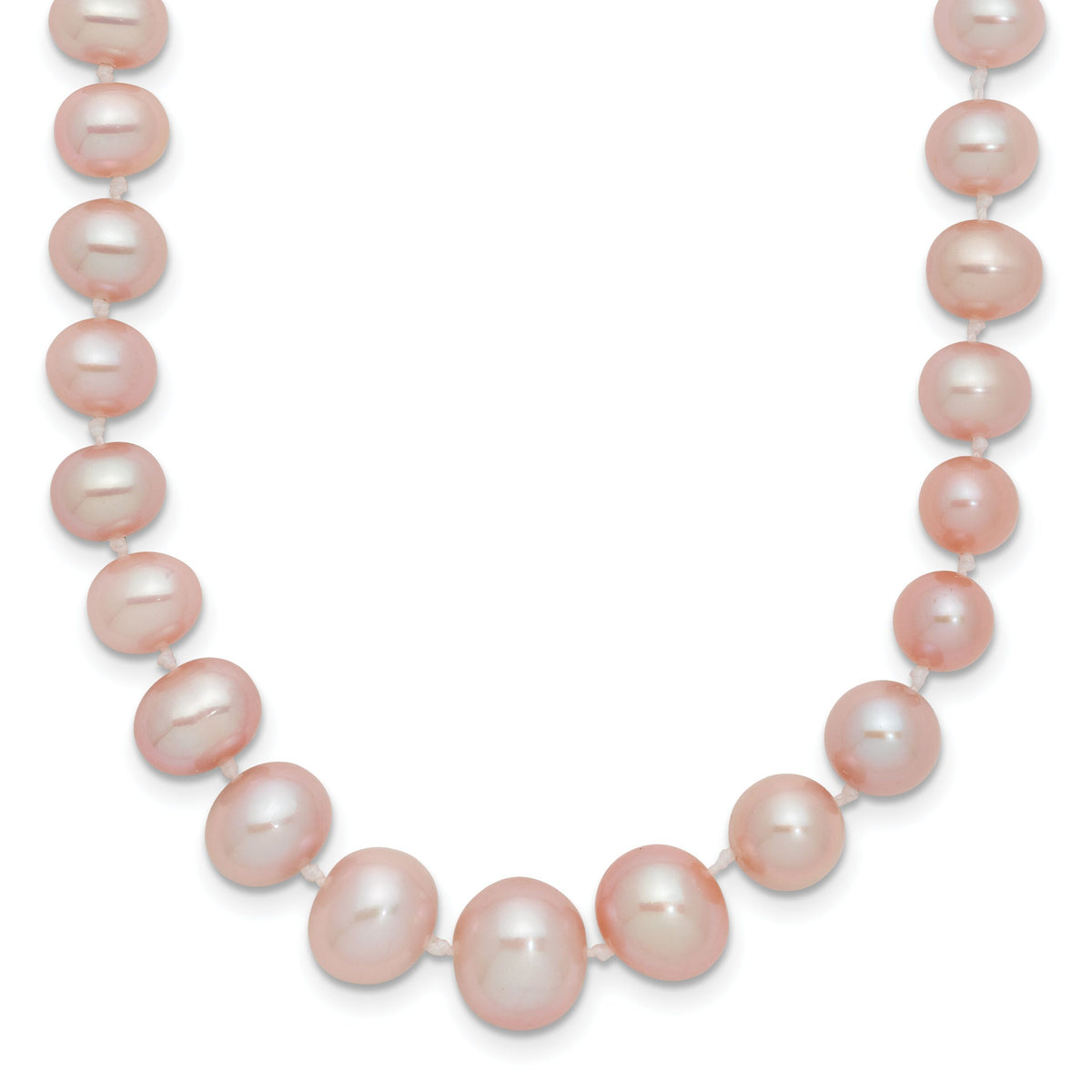 14k 4-8mm Purple Freshwater Cultured Pearl Graduated Necklace-XF388-18