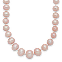 14k 4-8mm Purple Freshwater Cultured Pearl Graduated Necklace-XF388-18