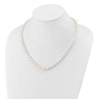 14k 4-9mm White Freshwater Cultured Pearl Graduated Necklace-XF407-18
