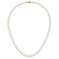 14k 4-9mm White Freshwater Cultured Pearl Graduated Necklace-XF407-18