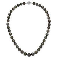 14k WG 9-12mm Semi-round Saltwater Cultured Tahitian Graduated Necklace-XF464-19