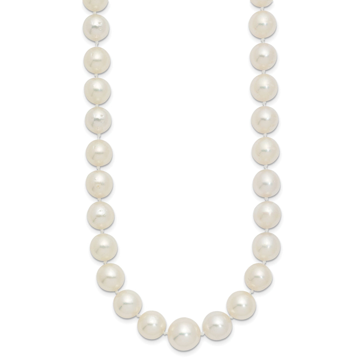 14k 9.5-12mm White Saltwater Cultured South Sea Graduated Pearl Necklace-XF468-18