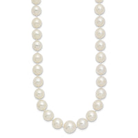 14k 9.5-12mm White Saltwater Cultured South Sea Graduated Pearl Necklace-XF468-18