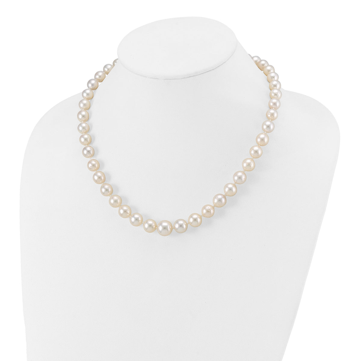 14k 9.5-12mm White Saltwater Cultured South Sea Graduated Pearl Necklace-XF468-18