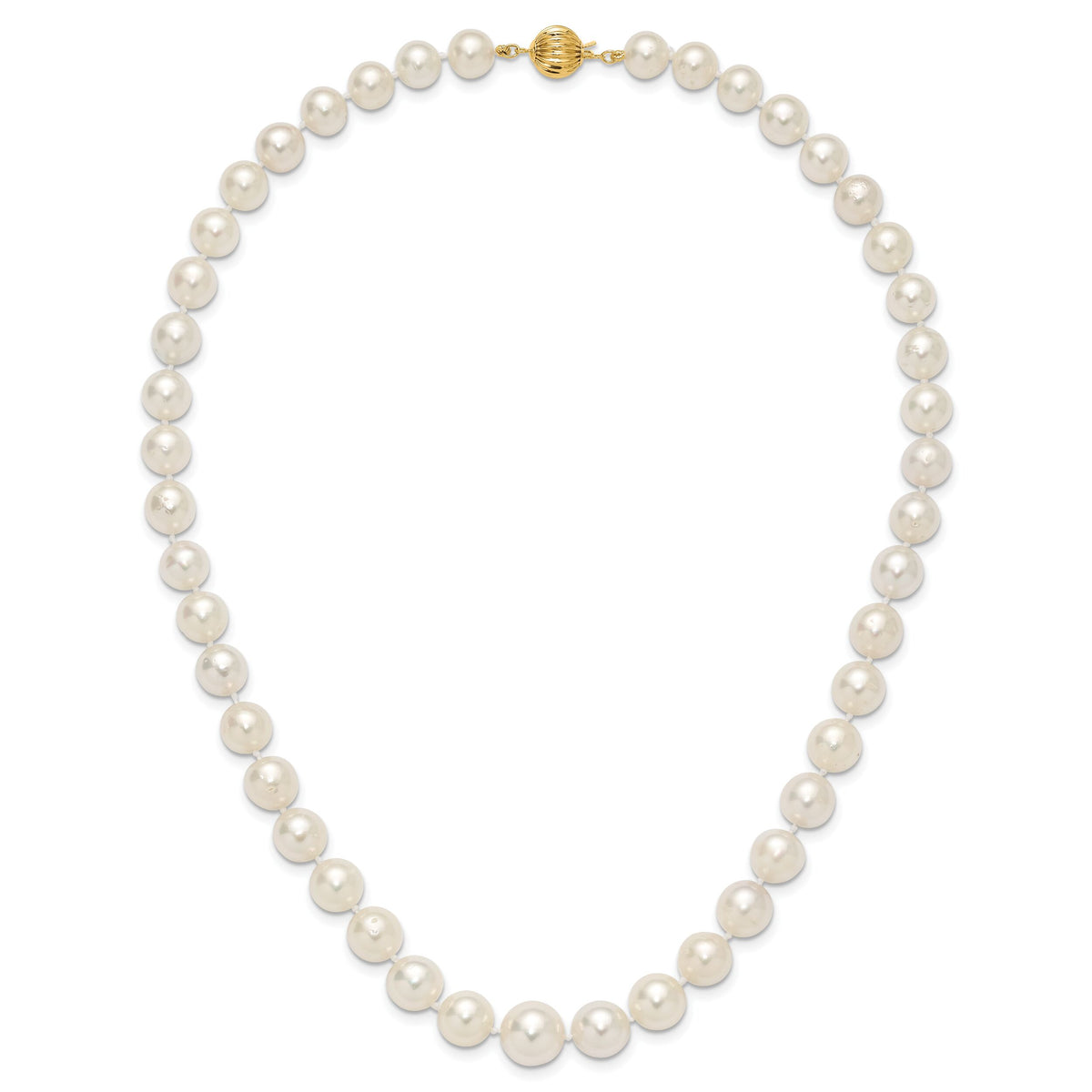 14k 9.5-12mm White Saltwater Cultured South Sea Graduated Pearl Necklace-XF468-18