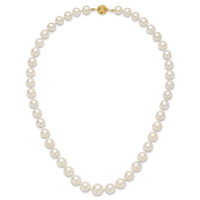 14k 9.5-12mm White Saltwater Cultured South Sea Graduated Pearl Necklace-XF468-18