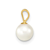 14k Gold 6-7mm White Saltwater Akoya Cultured Pearl Pendant-XF487