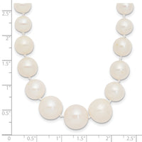 14k 7-11mm White Freshwater Cultured Pearl Graduated Necklace-XF533-18