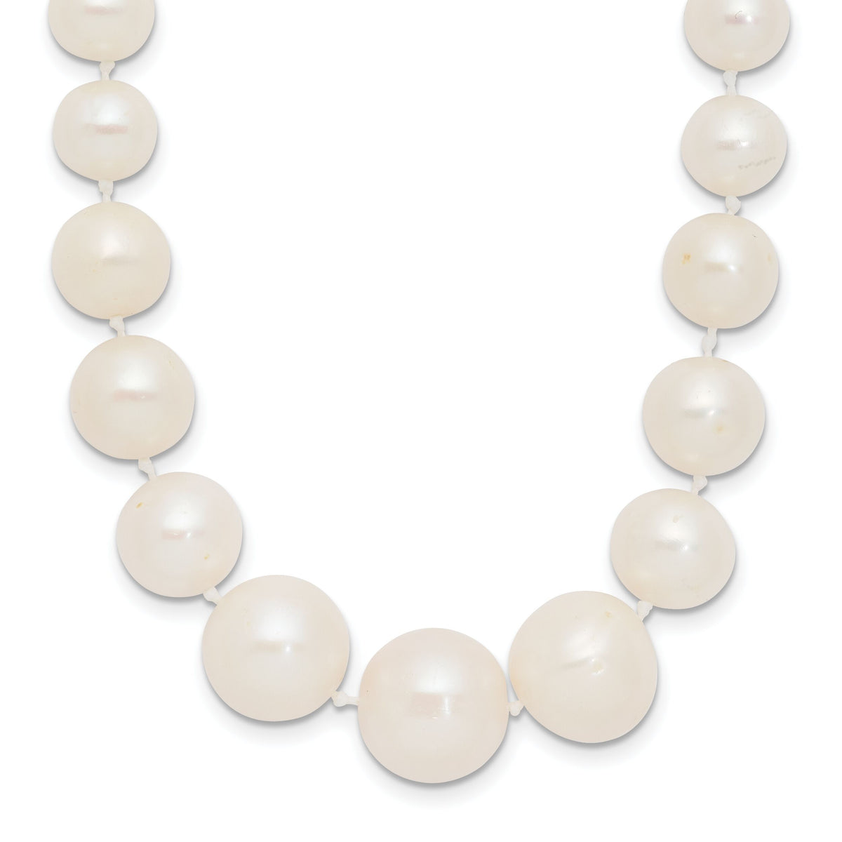 14k 7-11mm White Freshwater Cultured Pearl Graduated Necklace-XF533-18