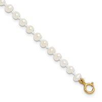14k Madi K 3-4mm White Egg Shape FW Cultured Pearl Bracelet-XF598-6