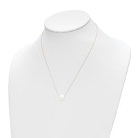 14K 10-11mm Semi-Round White FWC Pearl Rope Necklace-XF770-17
