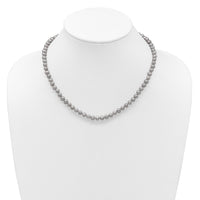14K 5-6mm Near Round Grey FWC Pearl 18in Necklace-XF816-18