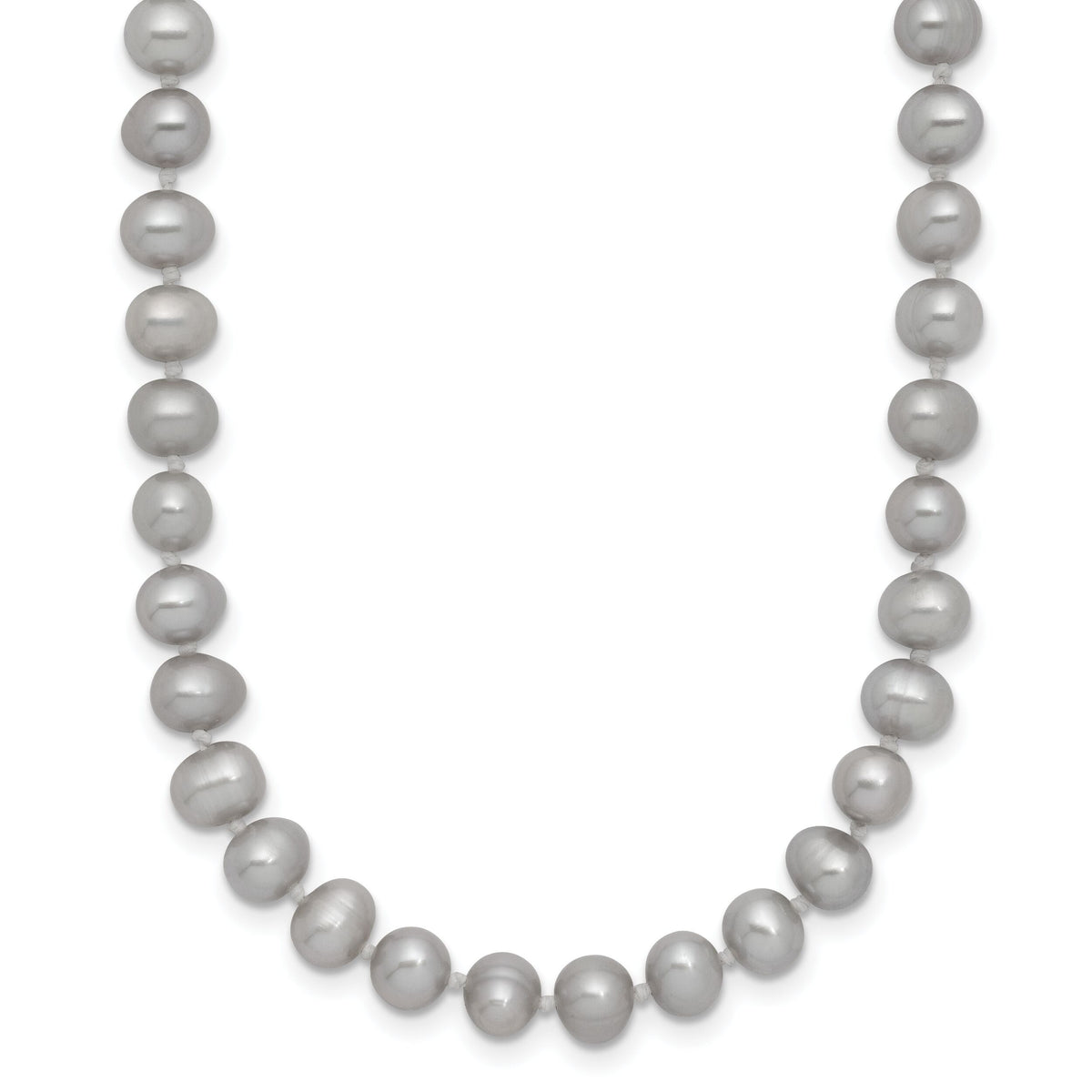 14K 5-6mm Near Round Grey FWC Pearl 18in Necklace-XF816-18