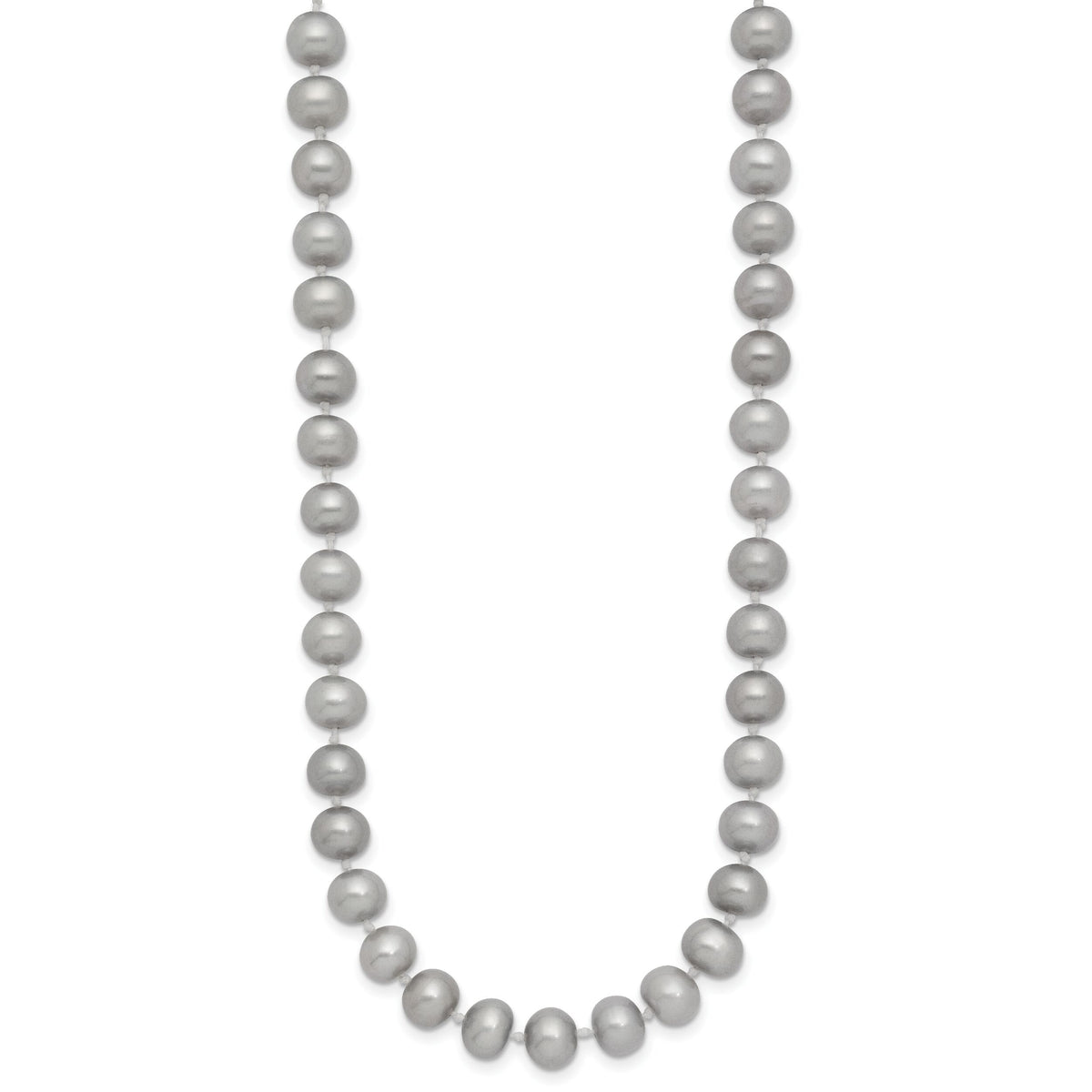 14K 6-7mm Near Round Grey FWC Pearl 16in Necklace-XF817-16